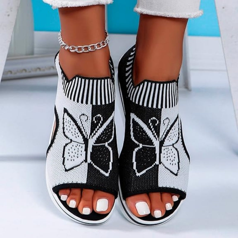 Casual peep-toe plateausandalen voor dames