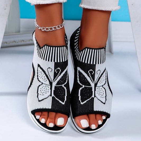 Casual peep-toe plateausandalen voor dames