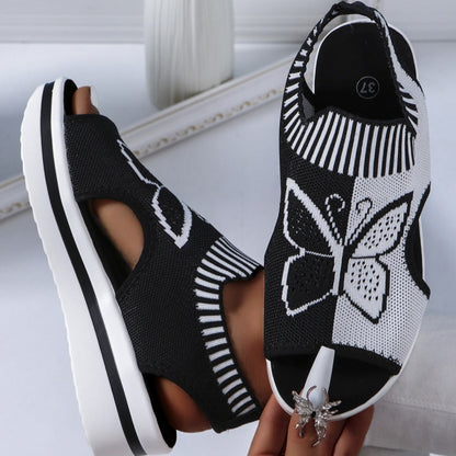 Casual peep-toe plateausandalen voor dames