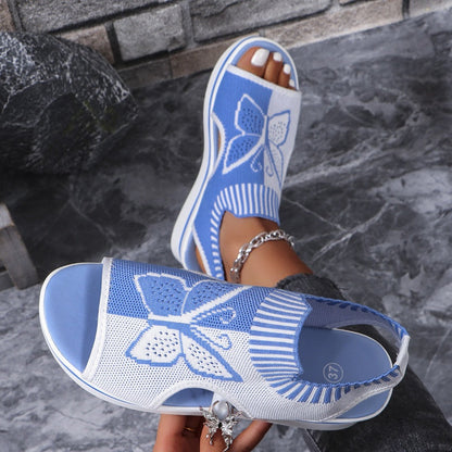 Casual peep-toe plateausandalen voor dames